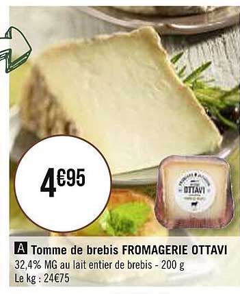 tomme de brebis fromagerie ottavi