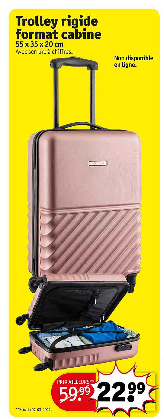 trolley rigide format cabine