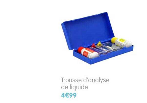trousse d'analyse de liquide