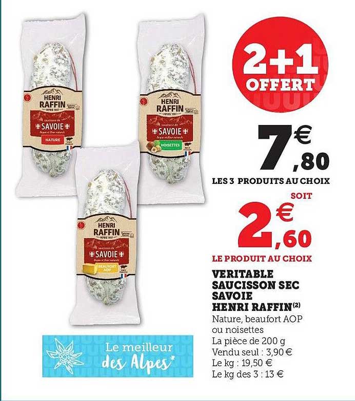 véritable saucisson sec savoie henri raffin