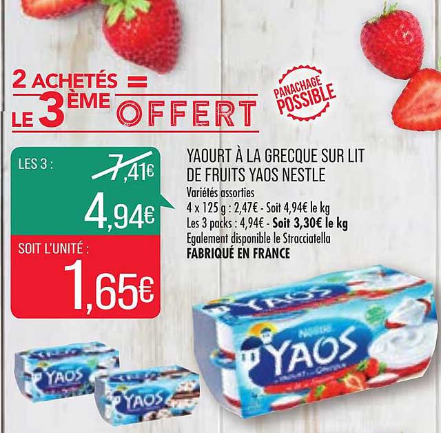 Yaourt à La Grecque Sur Lit De Fruits Yaos Nestlé