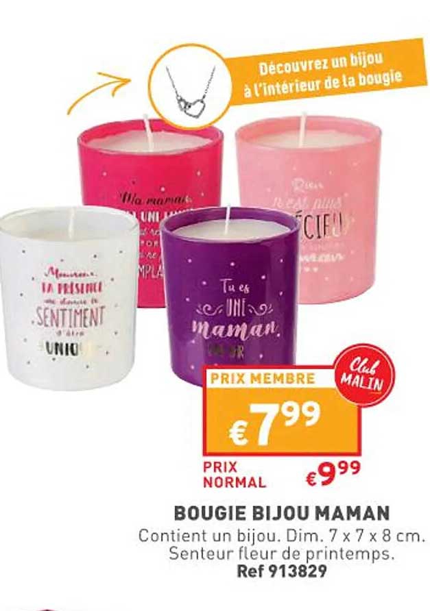 bougie bijou maman