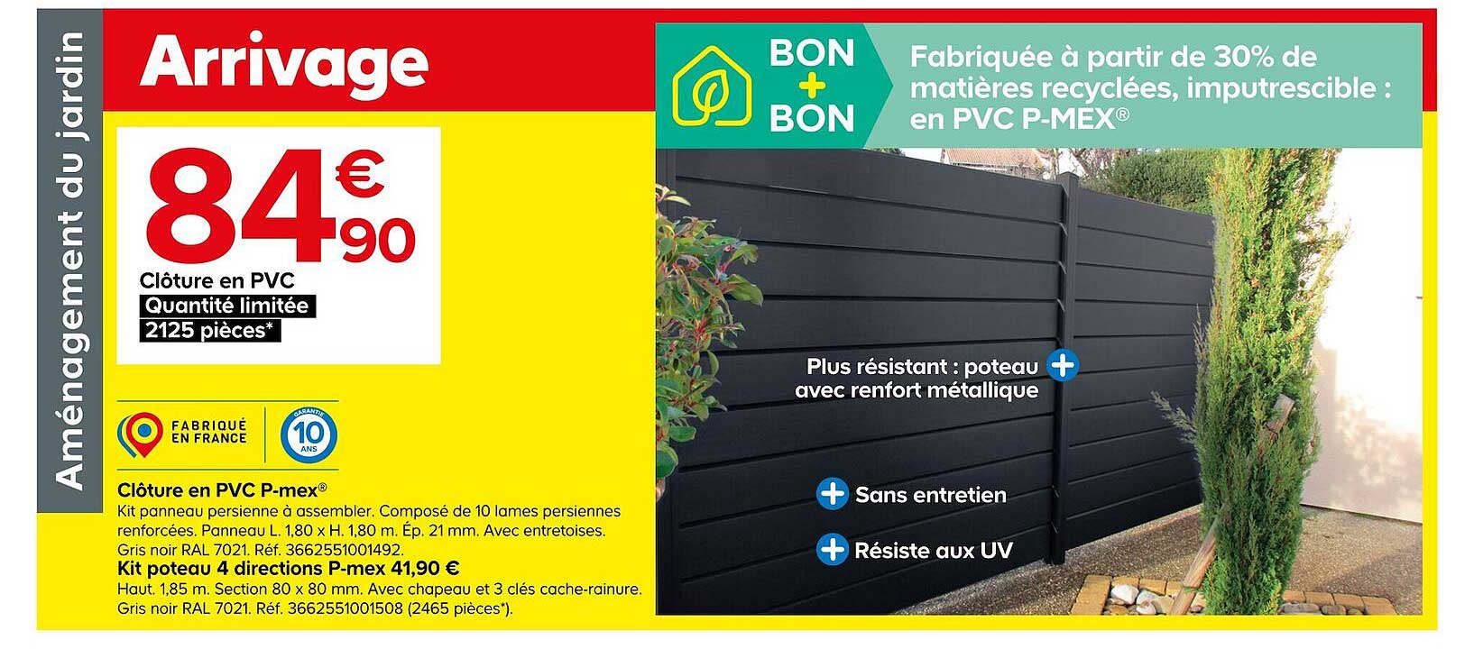 clôture en pvc p-mex