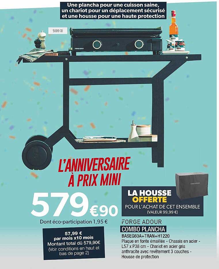 combo plancha forge adour