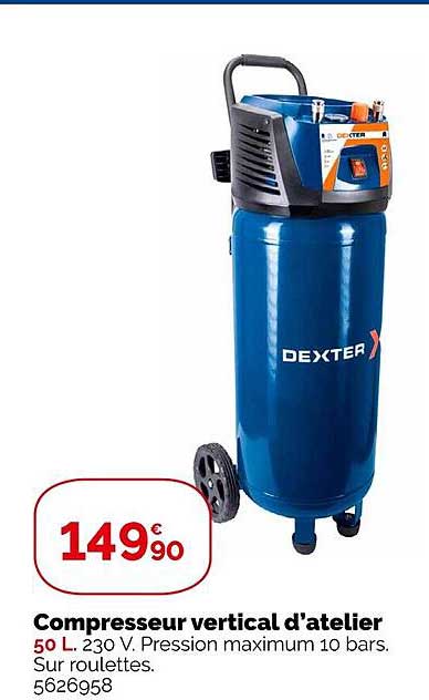 compresseur vertical d'atelier dexter