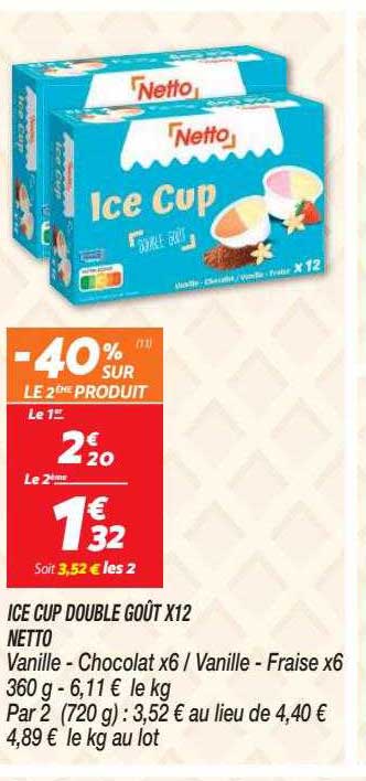 Ice Cup Double Goût X 12 Netto