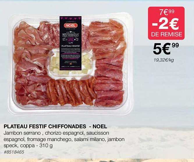 plateau festif chiffonades - noel