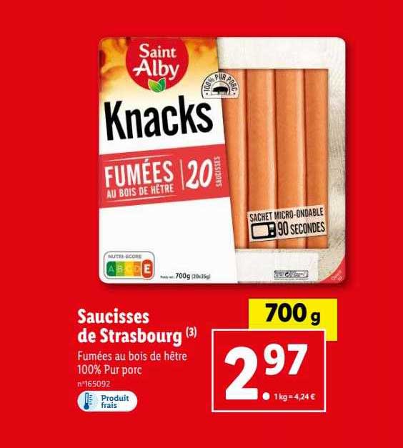 saucisses de strasbourg saint alby