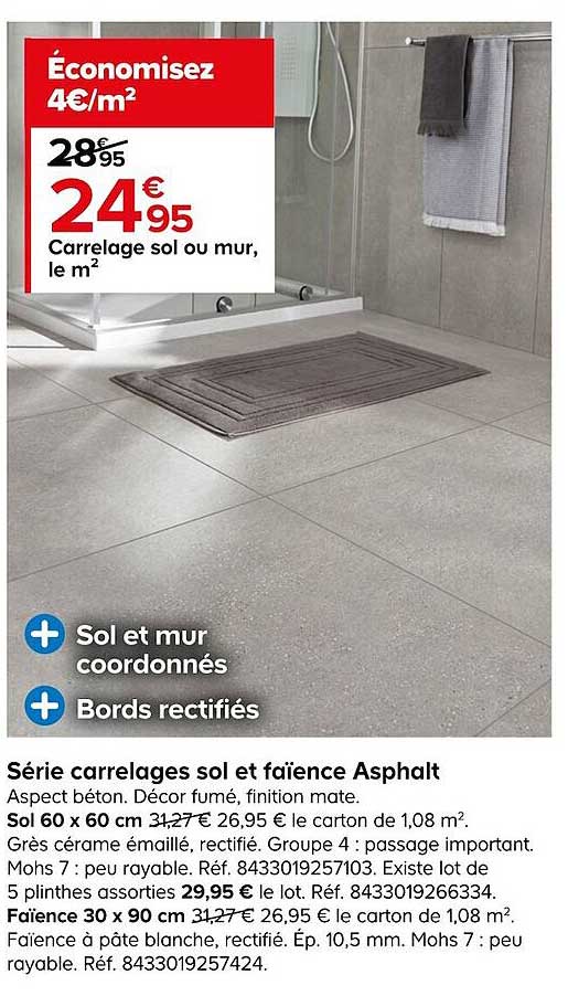 série carrelages sol et faïence asphalt