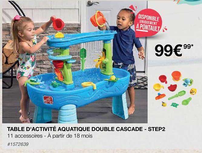 table d'activité aquatique double cascade - step2