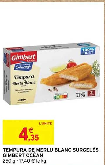 tempura de merlu blanc surgelés gimbert océan