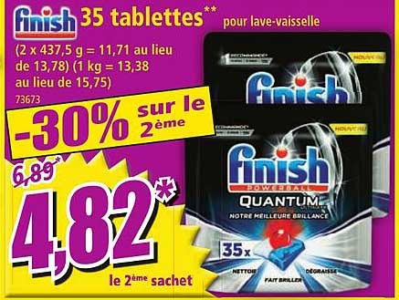 35 tablettes pour lave-vaisselle finish
