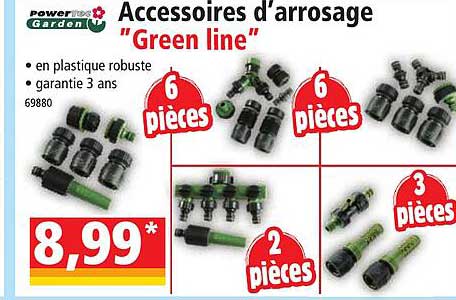 accessoires d'arrosage "green line" powertec garden