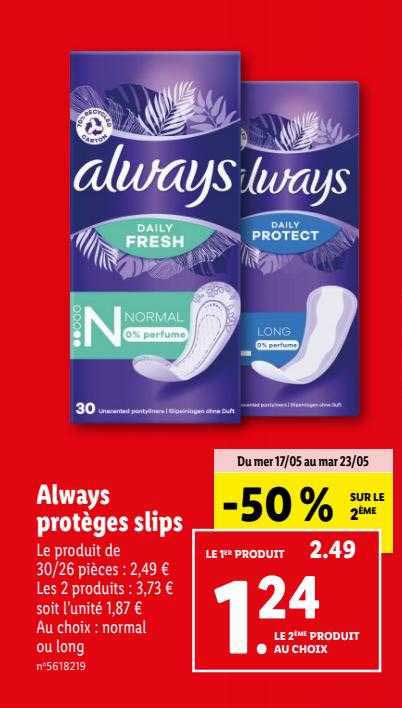 always protèges slips