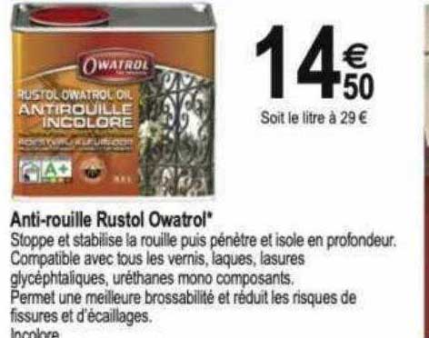 Anti-rouille Rustol Owatrol