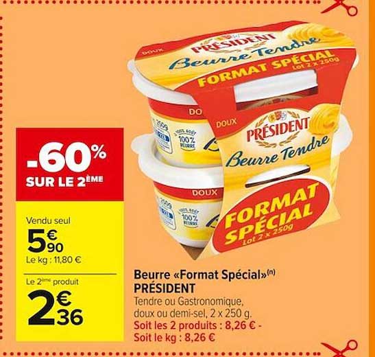 Beurre «format Spécial» Président