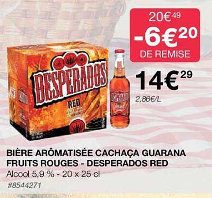 Bière Arômatisée Cachaça Guarana Fruits Rouges - Desperados Red
