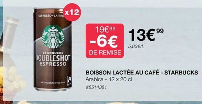 boisson lactée au café - starbucks