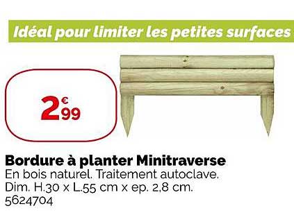 bordure à planter minitraverse