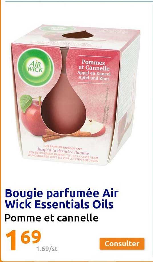 bougie parfumée air wick essentials oils