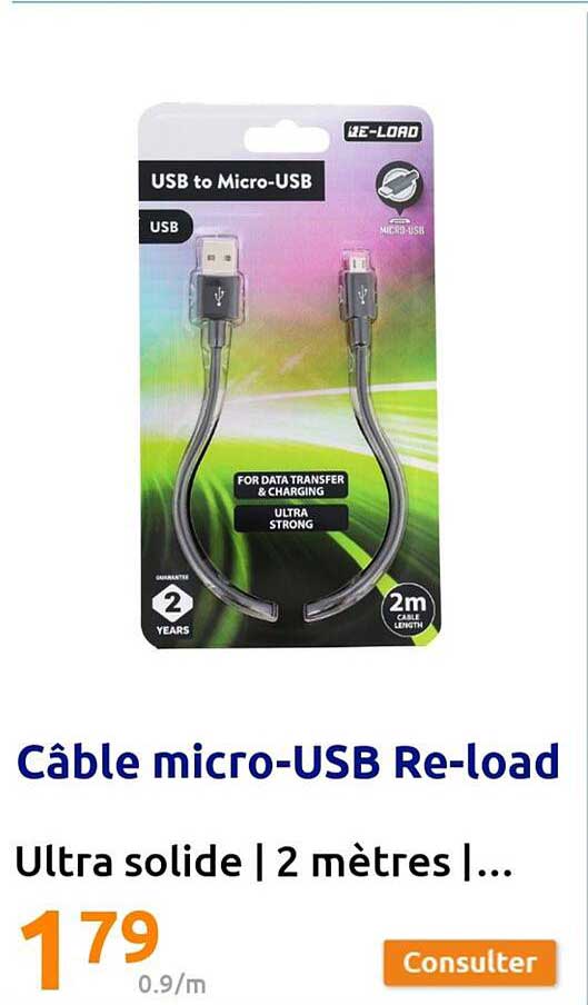 câble micro-usb re-load