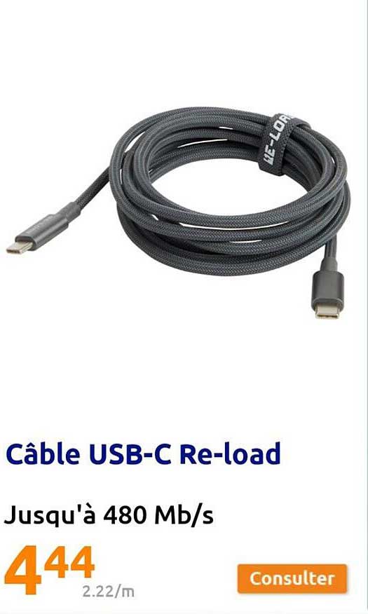 Câble Usb-c Re-load