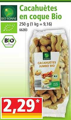cacahuètes en coque bio bio sonne