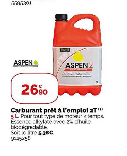 carburant prêt à l'emploi 2t aspen