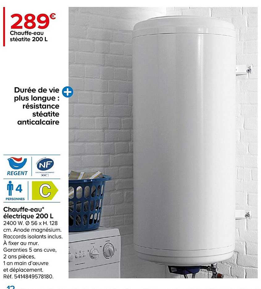 chauffe-eau électrique 200l