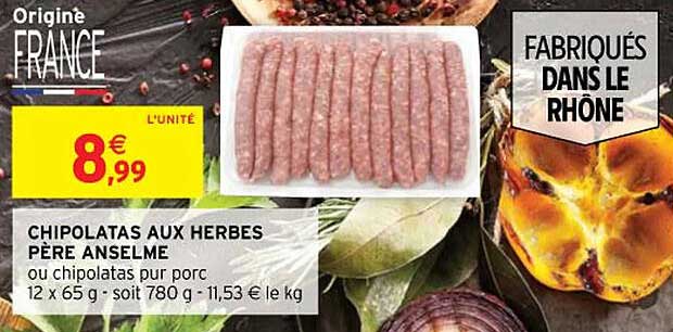 chipolatas aux herbes père anselme