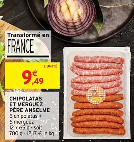 chipolatas et merguez père anselme