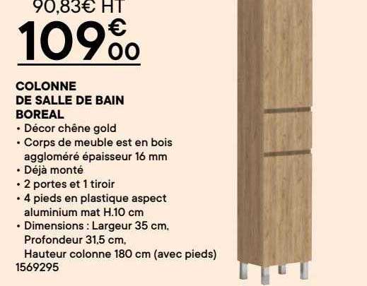 colonne de salle de bain boreal