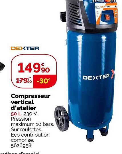 compresseur vertical d'atelier dexter