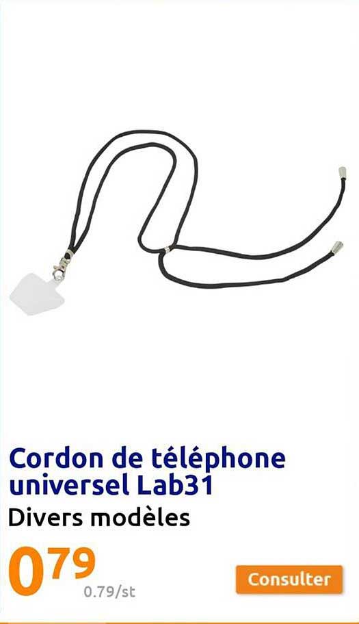 Cordon De Téléphone Universel Lab31