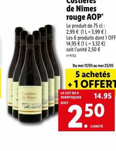 costières de nîmes rouge aop