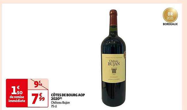 côtes de bourg aop 2020 château bujan