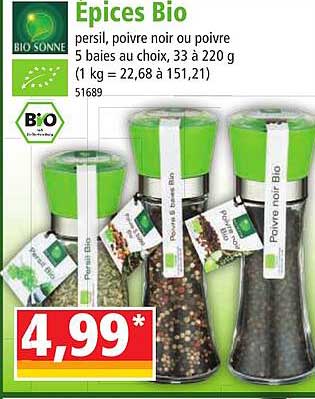 épices bio bio sonne