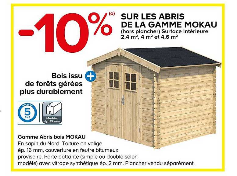 Gamme Abris Bois Mokau