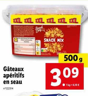 gâteaux apéritifs en seau snack day