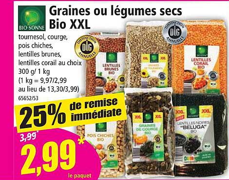 graines ou légumes secs bio xxl bio sonne