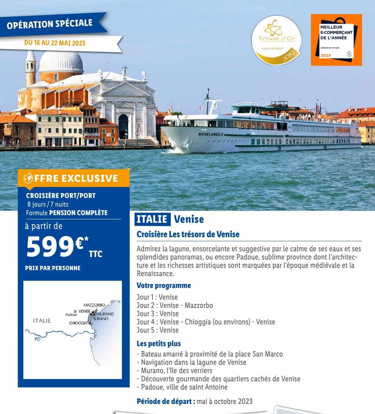 italie venise : croisière les trésors de venise