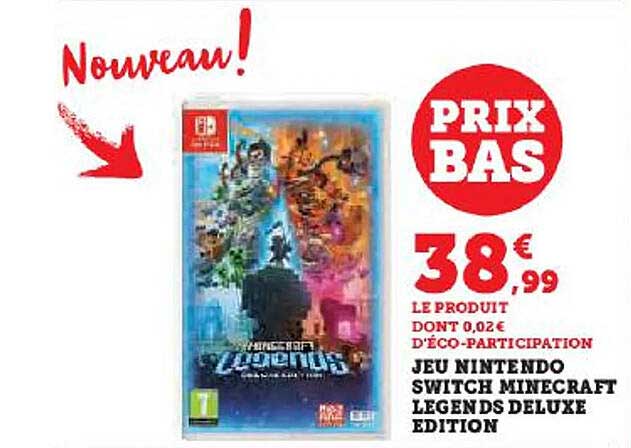 jeu nintendo switch minecraft legends deluxe édition