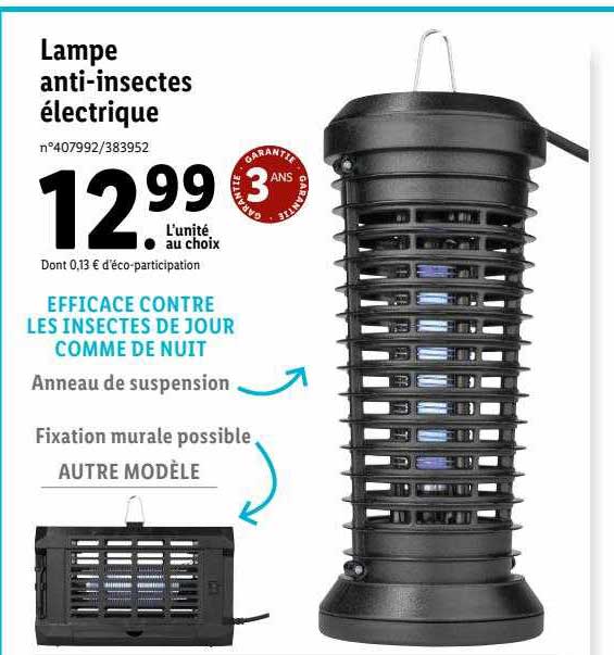 lampe anti-insectes électrique