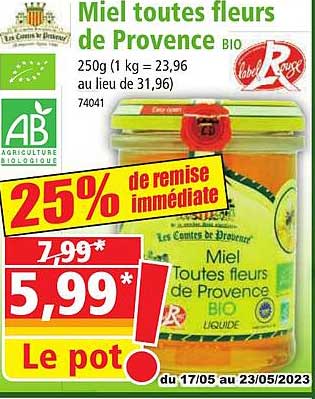 miel toutes fleurs de provence bio