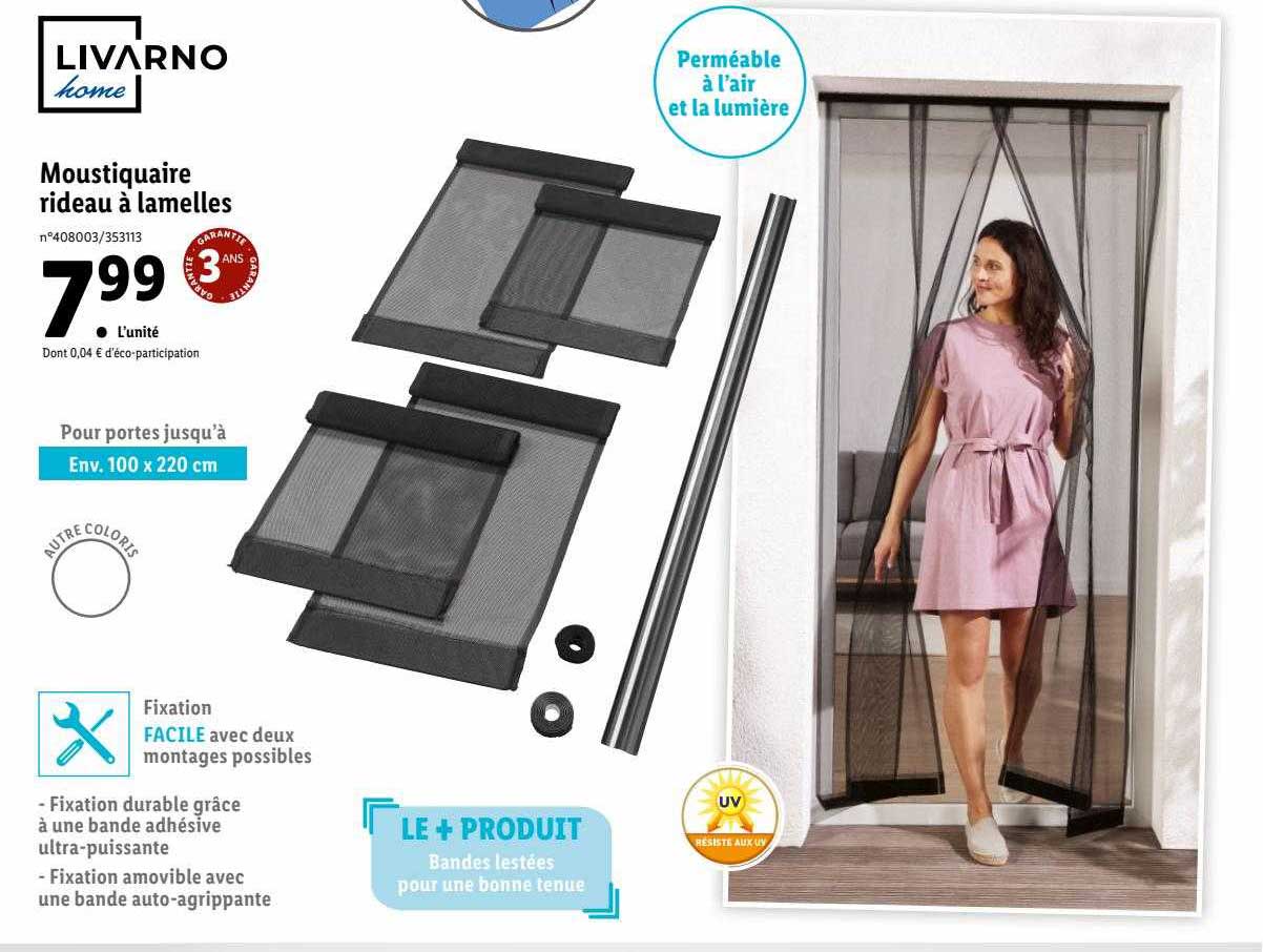 Moustiquaire Rideau à Lamelles Livarno Home