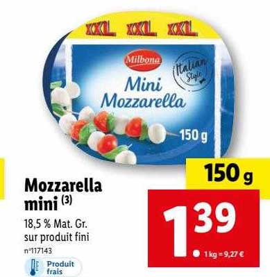 Mozzarella Mini Milbona