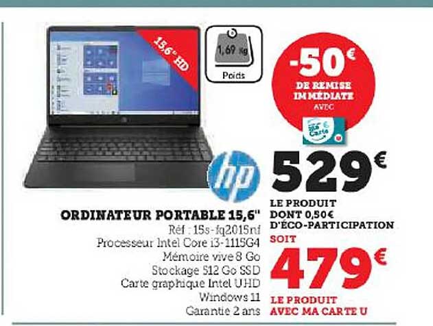 ordinateur portable 15,6" hp