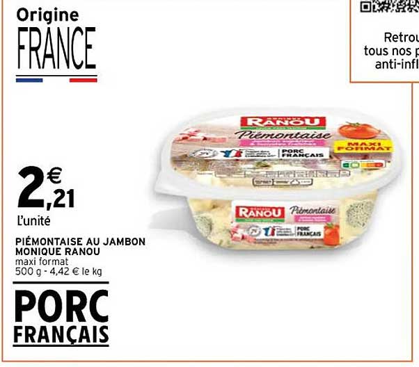 piémontaise au jambon monique ranou
