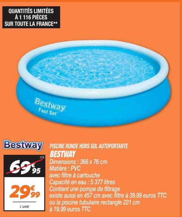 Piscine Ronde Hors Sol Autoportante Bestway