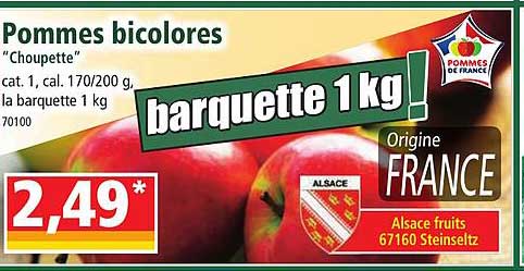 pommes bicolores "choupette"